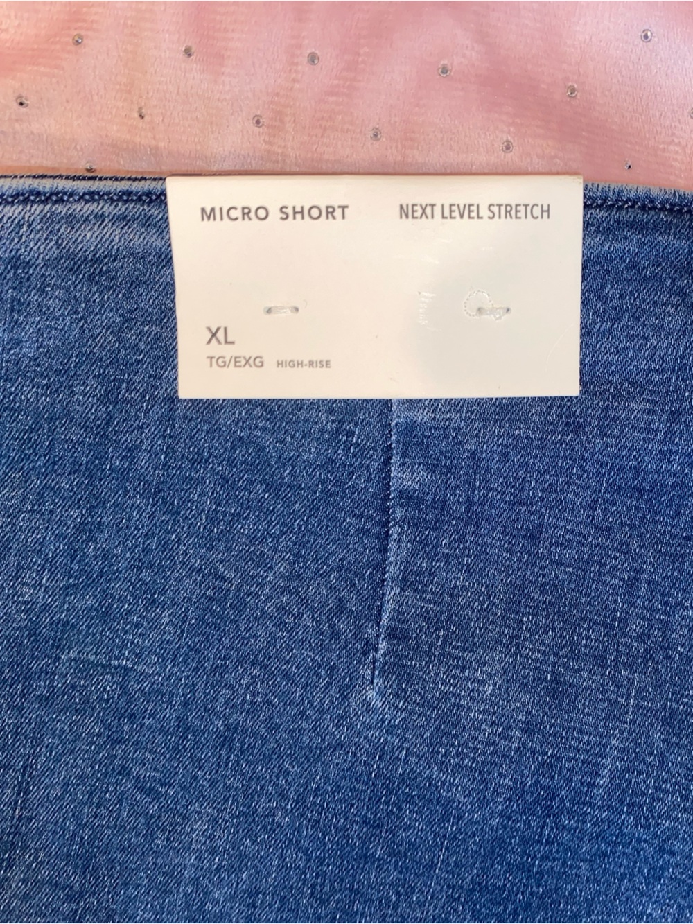 American Eagle Blue Denim Micro Shorts with Front Pockets - Picture 4 of 5